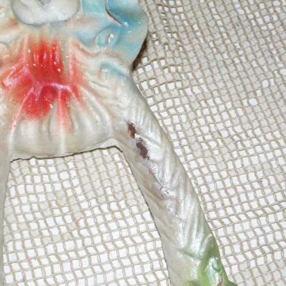 VINTAGE CHALK WALL POCKETS SET FLORAL BASKETS DESIGN CARNIVAL PRIZE 30'S 40'S - Picture 6 of 8